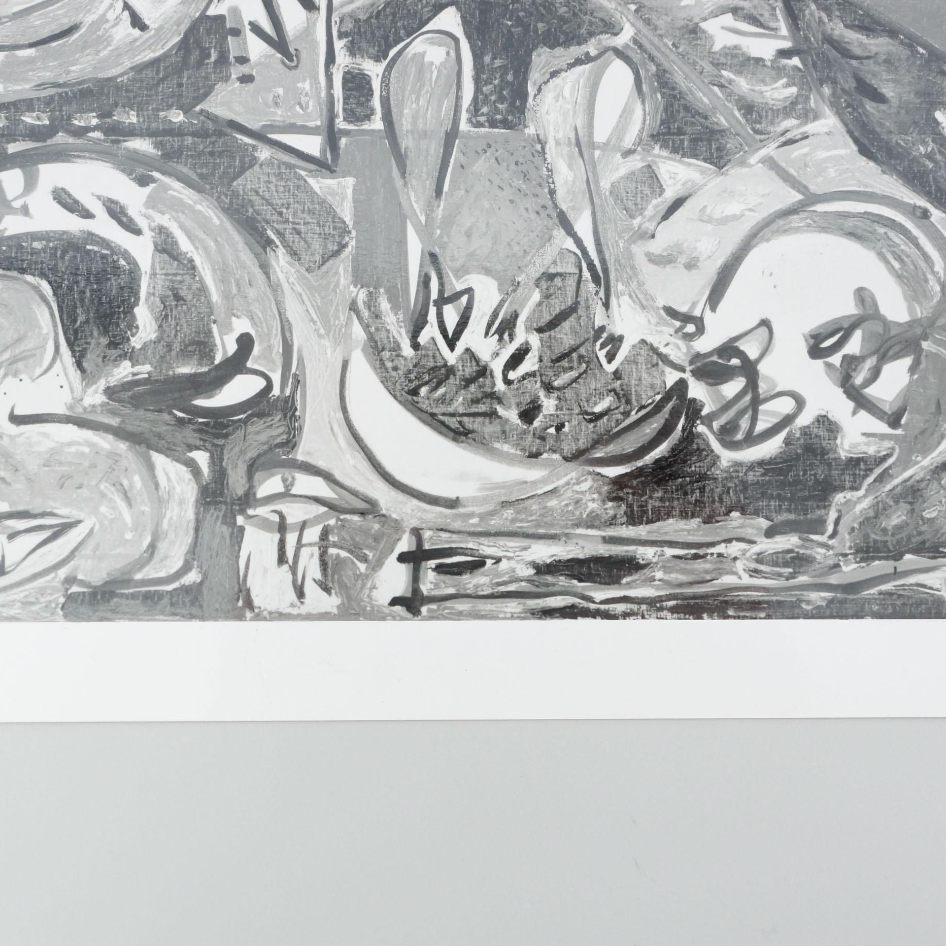 Paper The Art Institute of Chicago Photography of Jackson Pollock Painting, circa 1991 For Sale