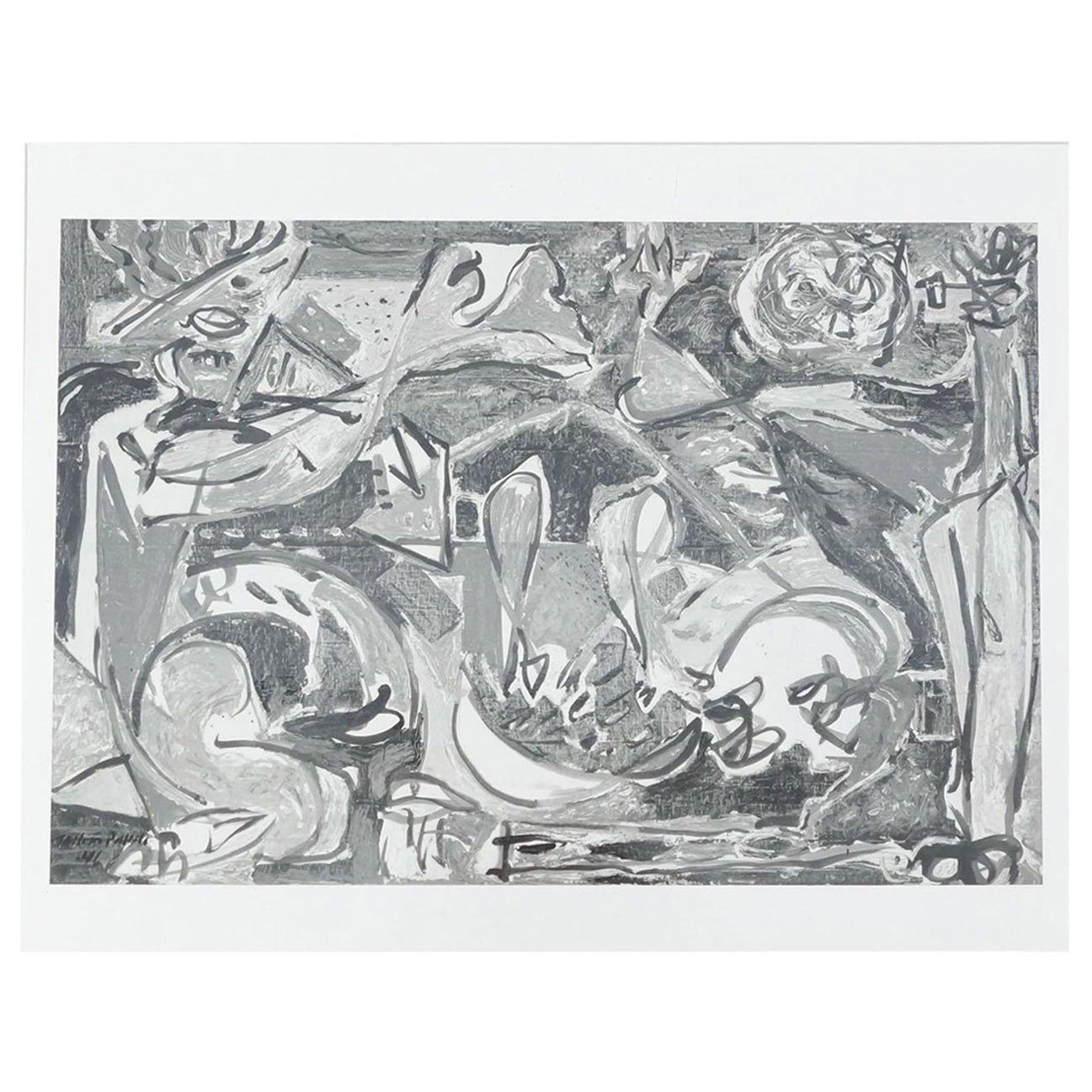 Photographie de la peinture de Jackson Pollock réalisée par l'Art Institute of Chicago, vers 1991