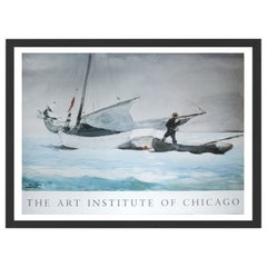 Affiche dans un cadre noir « Sail, Nassau » de l'Art Institute of Chicago, 1980