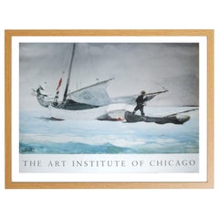 Affiche dans un cadre en chêne « Sail, Nassau » de l'Art Institute of Chicago, 1980