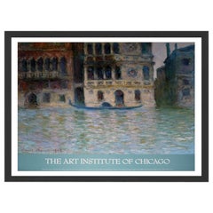 The Art Institute of Chicago "The Palazzo Dario" Black Frame Poster, 1990