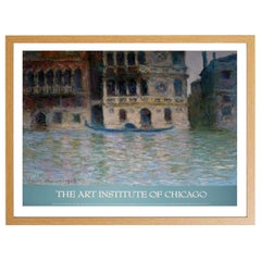 The Art Institute of Chicago "The Palazzo Dario" Oak Frame Poster, 1990