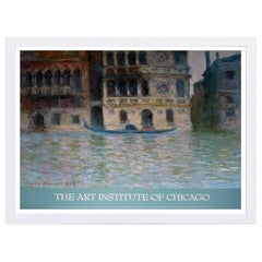 The Art Institute of Chicago "The Palazzo Dario" White Frame Poster, 1990