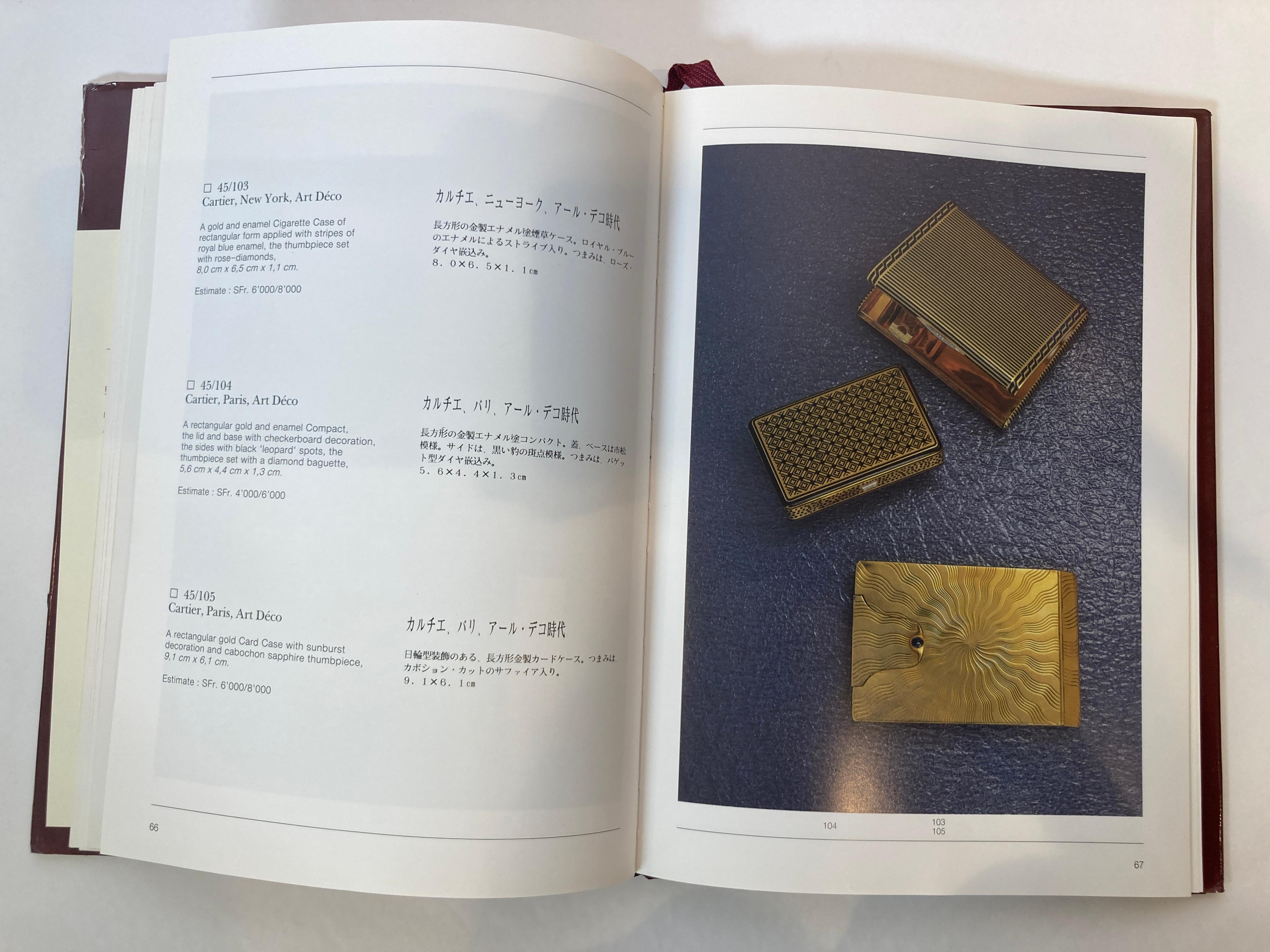 L'art de Cartier 1988 Vente aux enchères à Genève Livre relié en vente 7