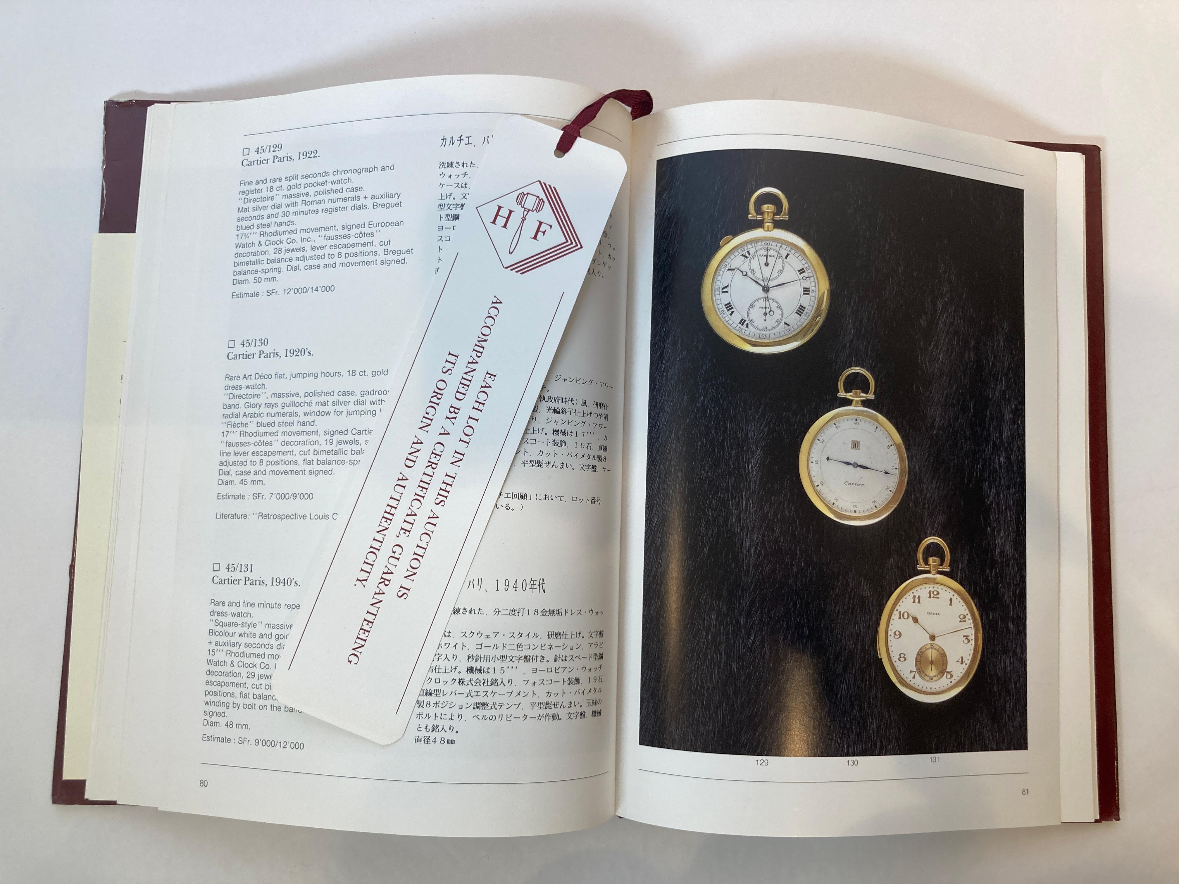 L'art de Cartier 1988 Vente aux enchères à Genève Livre relié en vente 8