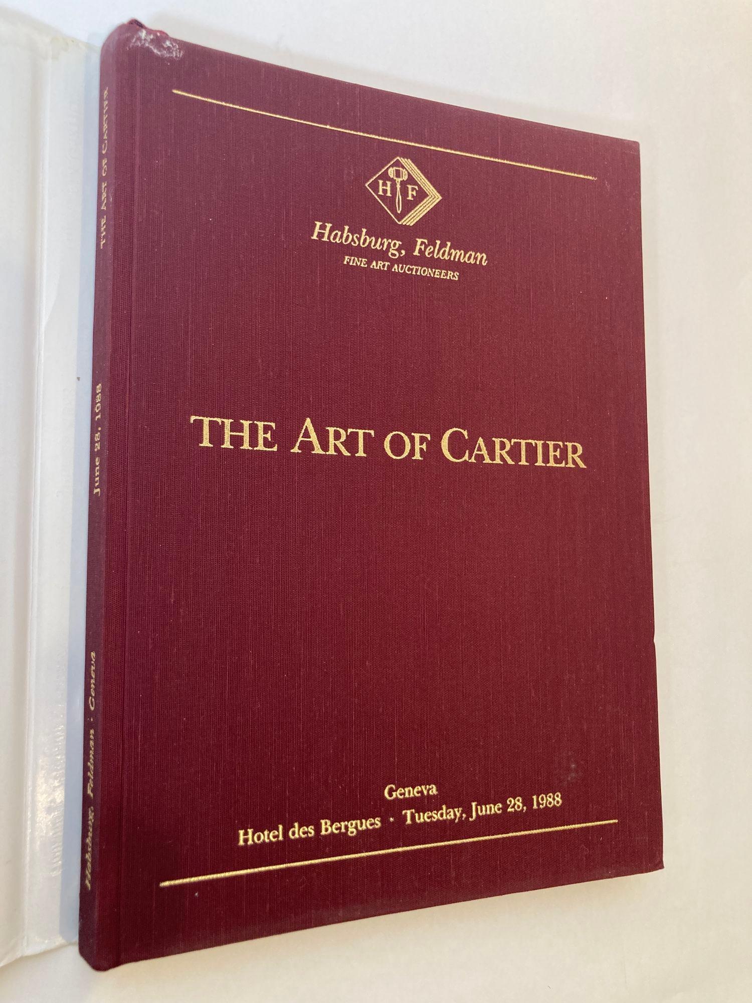 Art of Cartier 1988 Geneva Auction Hardcover Book In Fair Condition For Sale In North Hollywood, CA