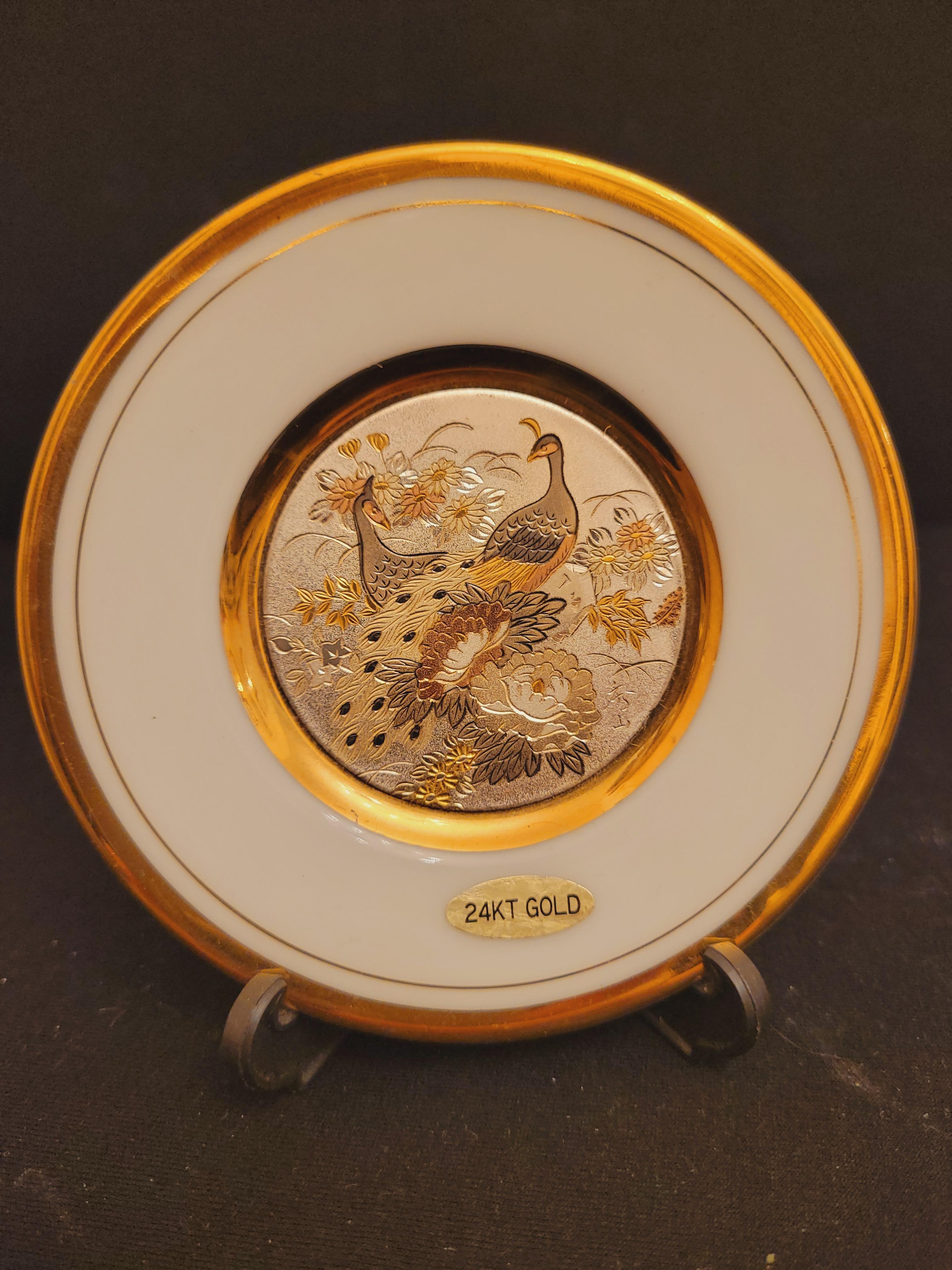 The Art of Chokin Gilded Ceramics Set For Sale 1