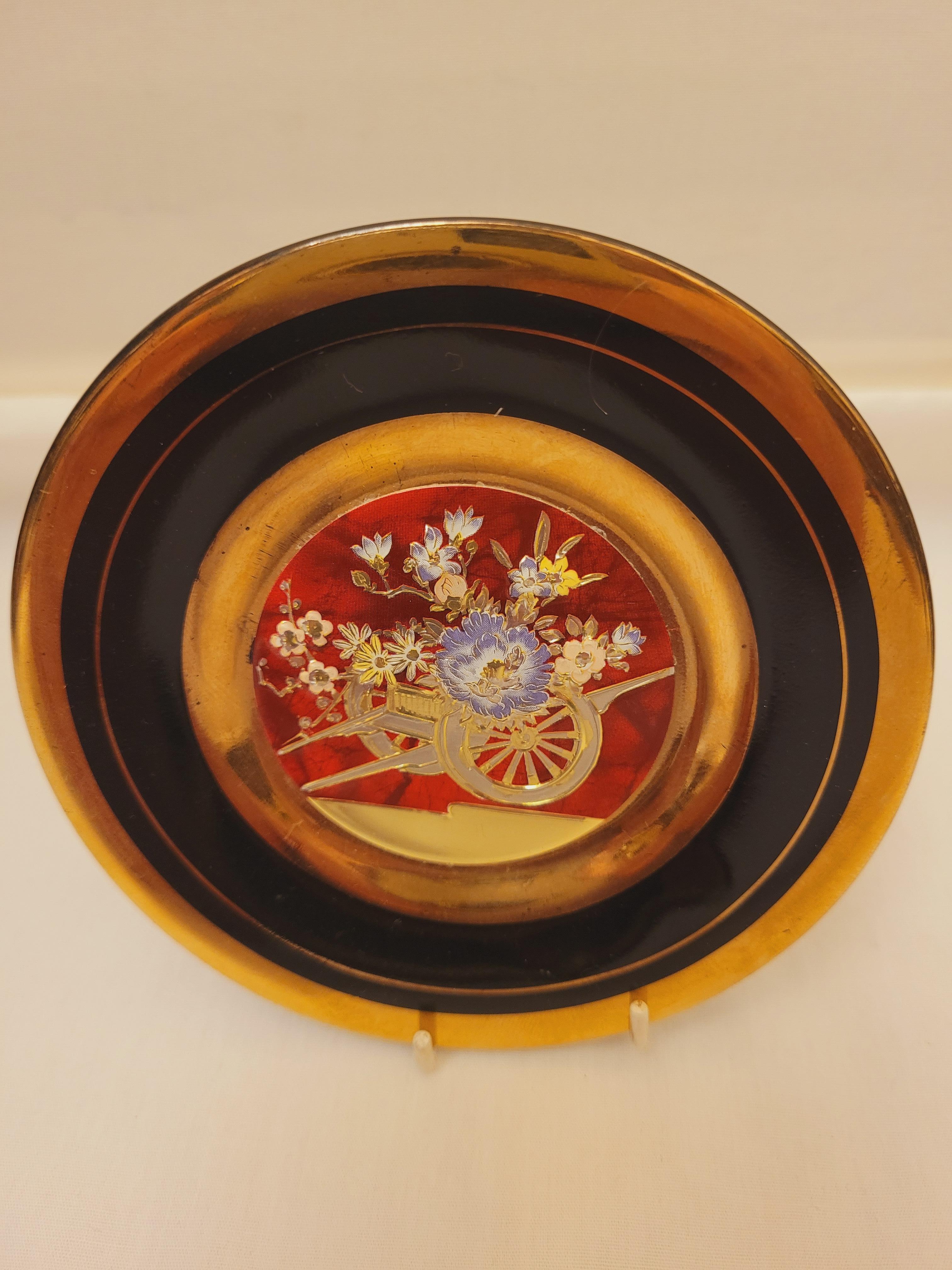 The Art of Chokin Gilded Ceramics Set For Sale 3