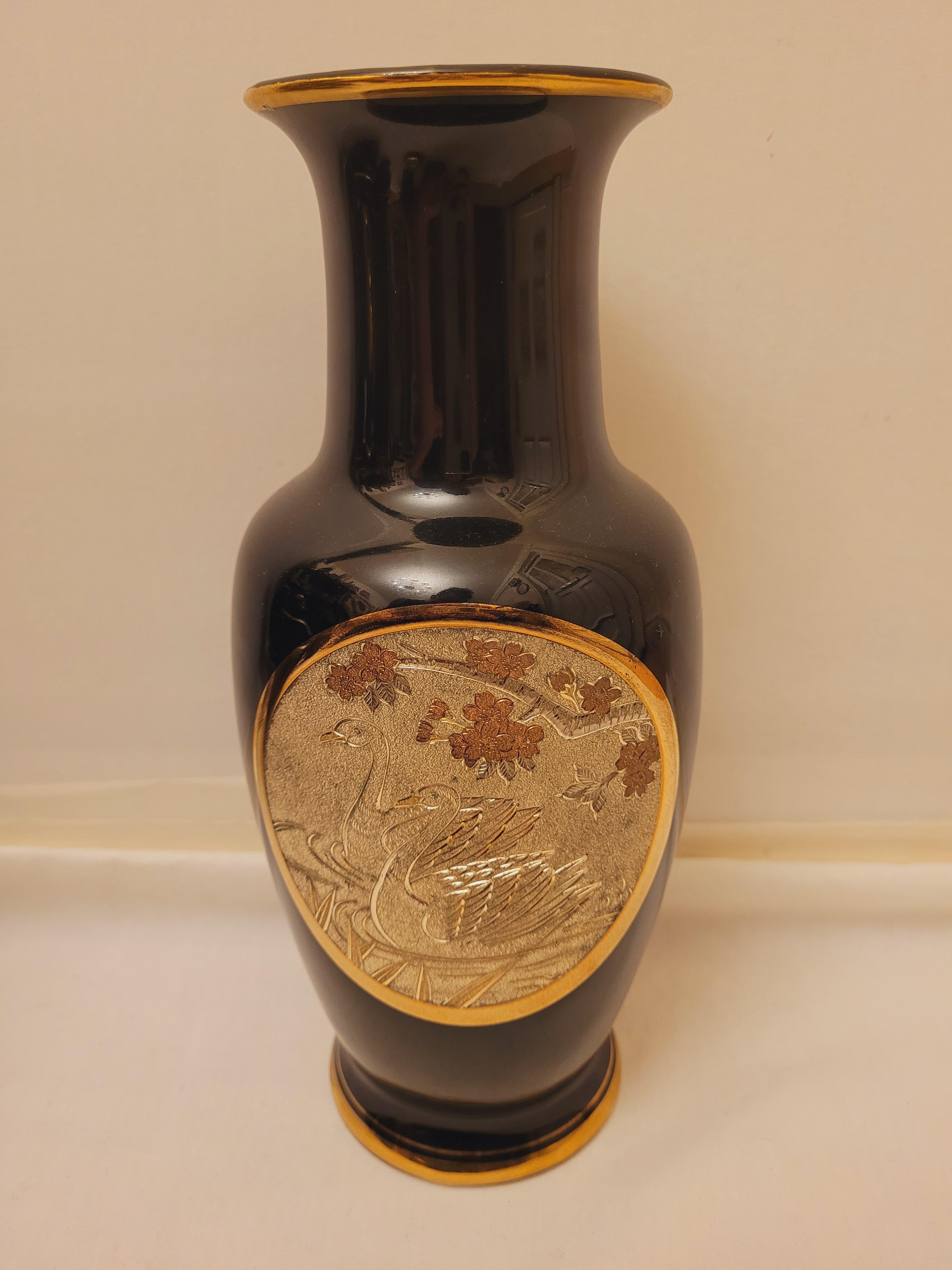 chokin vase 24k gold edged value