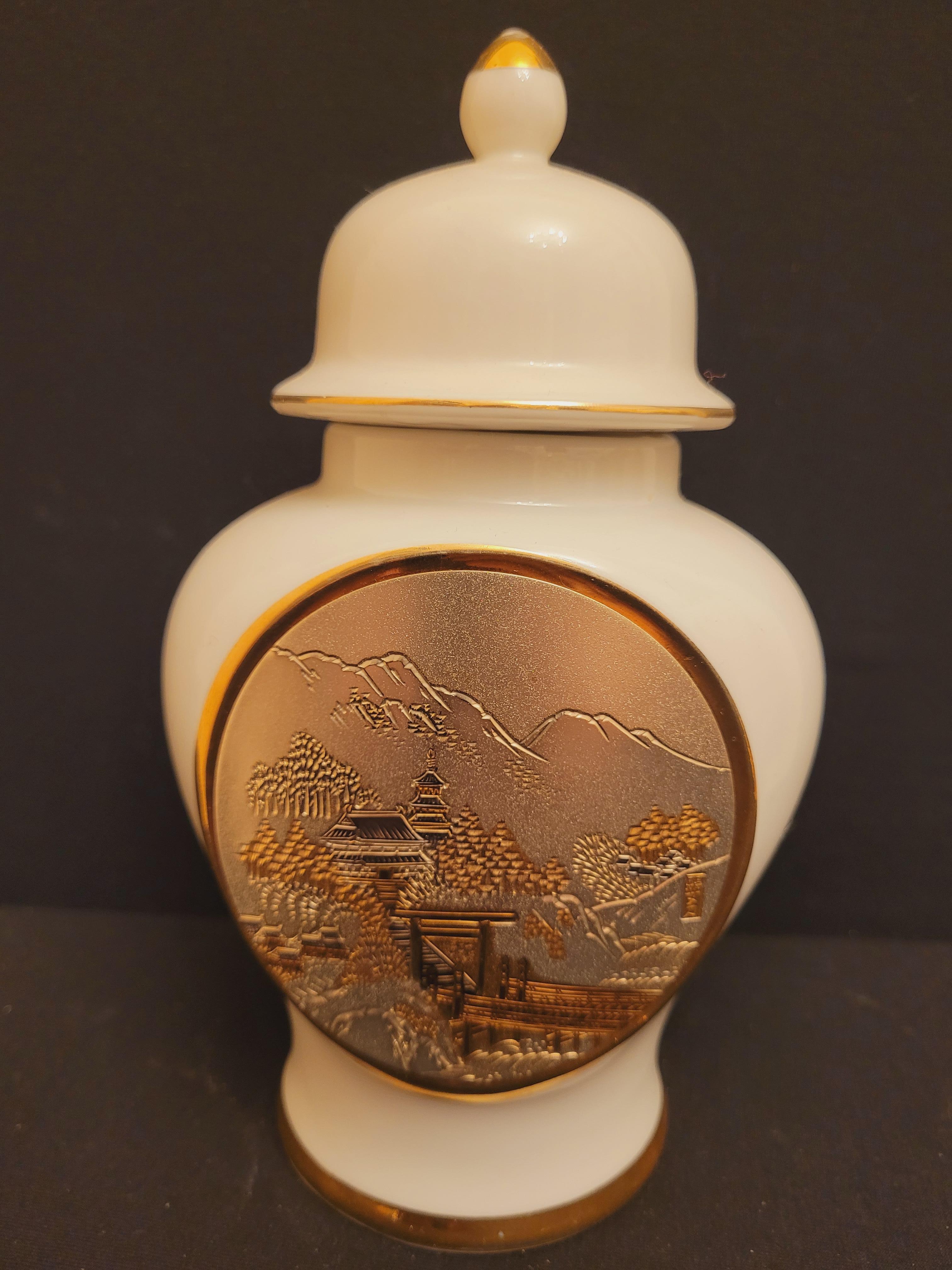 Japanese The Art of Chokin Gilded Ceramics Set For Sale