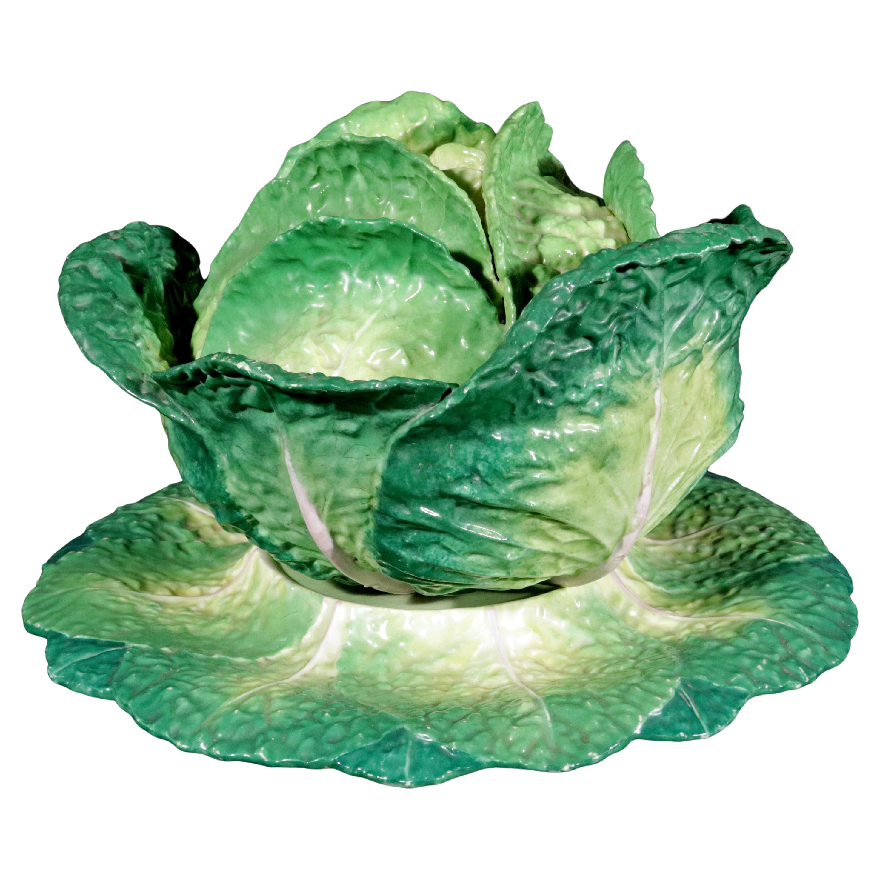 The Art of Naturalism: Jacob Petit Porcelain Cabbage Tureen 
Stand