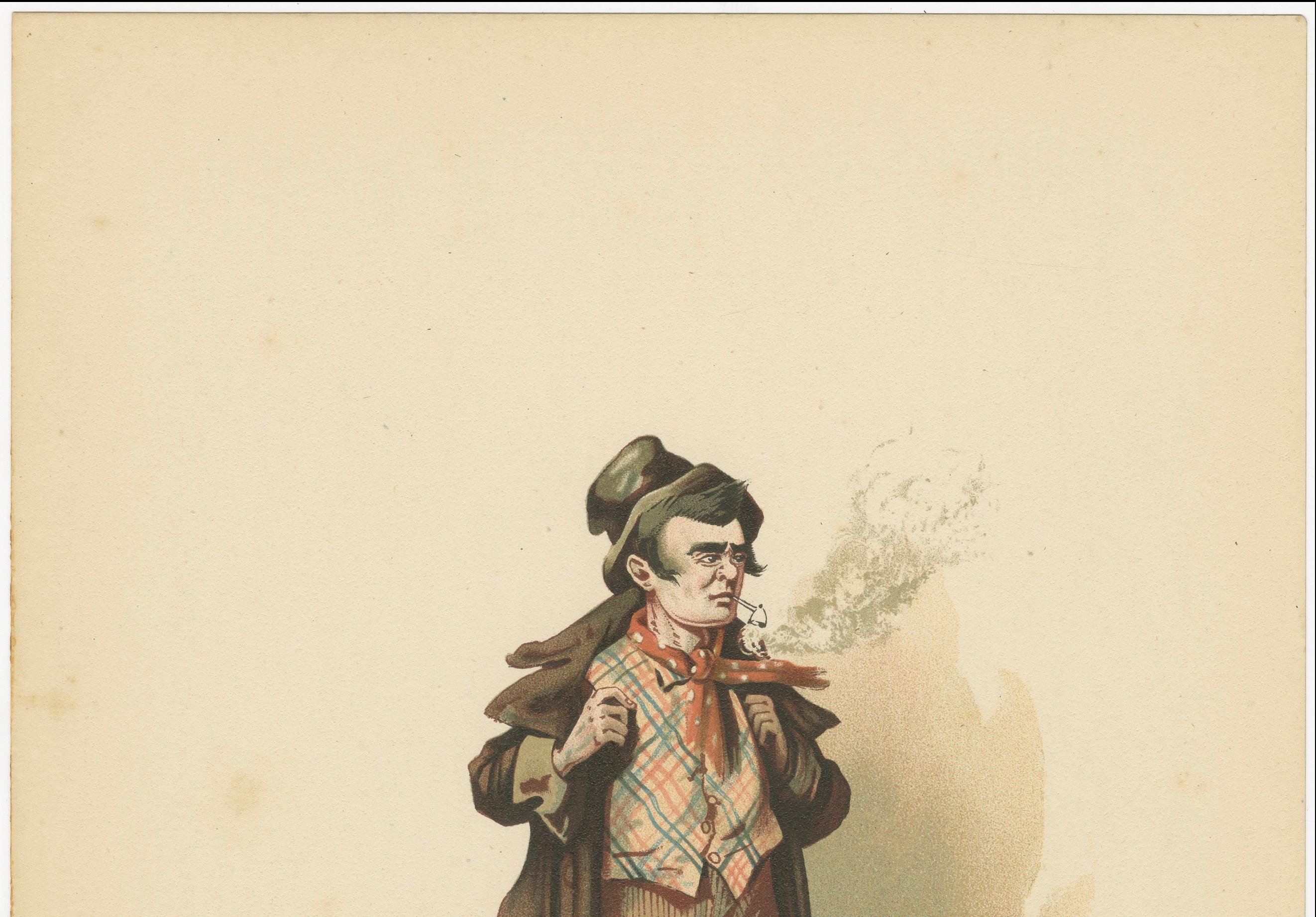 Der gewiefte Dodger aus Oliver Twist - Original Dickens Lithographie von Kyd, um 1889

Beschreibung:
Dieser stimmungsvolle Charakterdruck zeigt den berüchtigten 