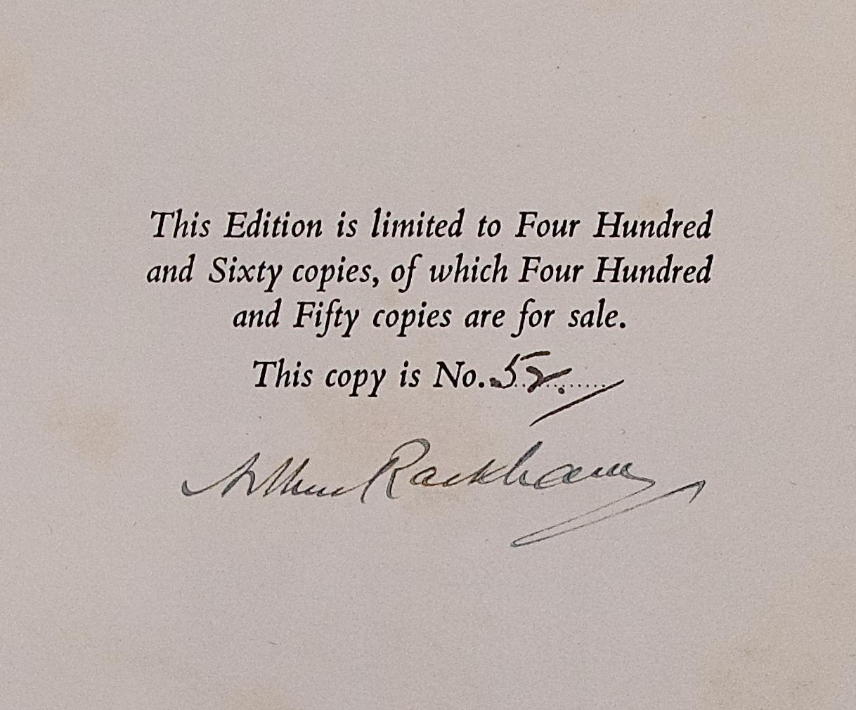 20th Century The Arthur Rackham Fairy Book, A Deluxe Limited Edition, Signed by Rackham For Sale
