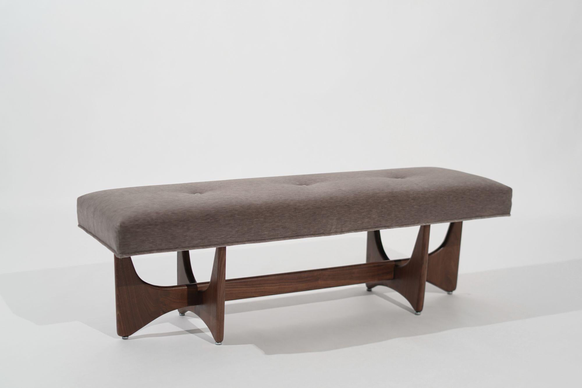 American The Artisanal Bench in Special Walnut by Stamford Modern For Sale