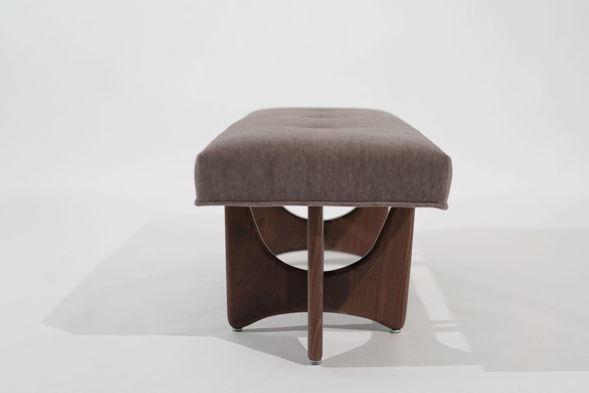 The Artisanal Bench in Special Walnut by Stamford Modern For Sale 1