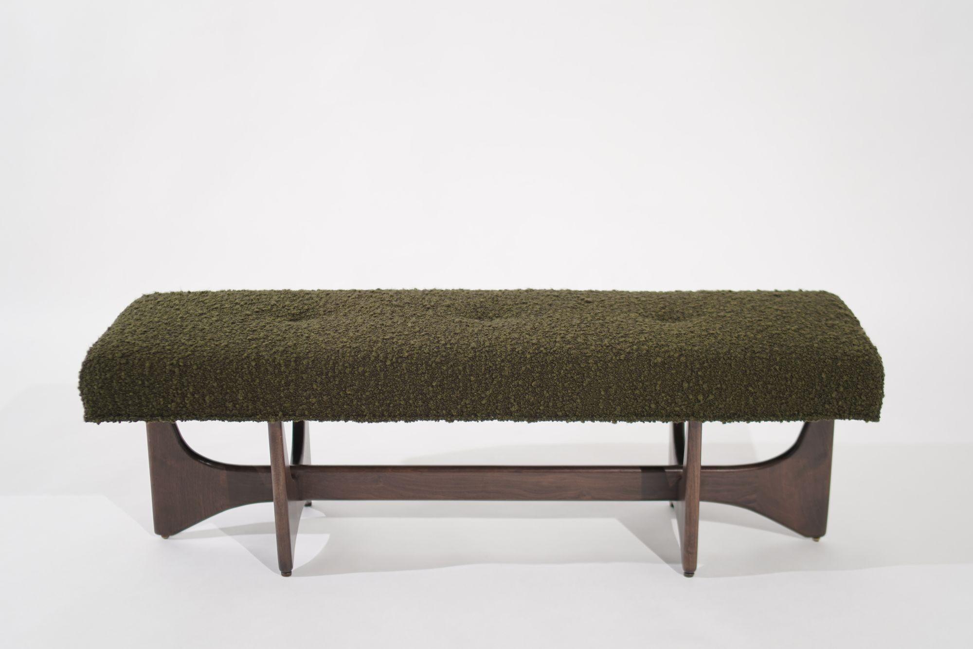 Mid-Century Modern The Artisanal Bench in Dark Walnut by Stamford Modern For Sale