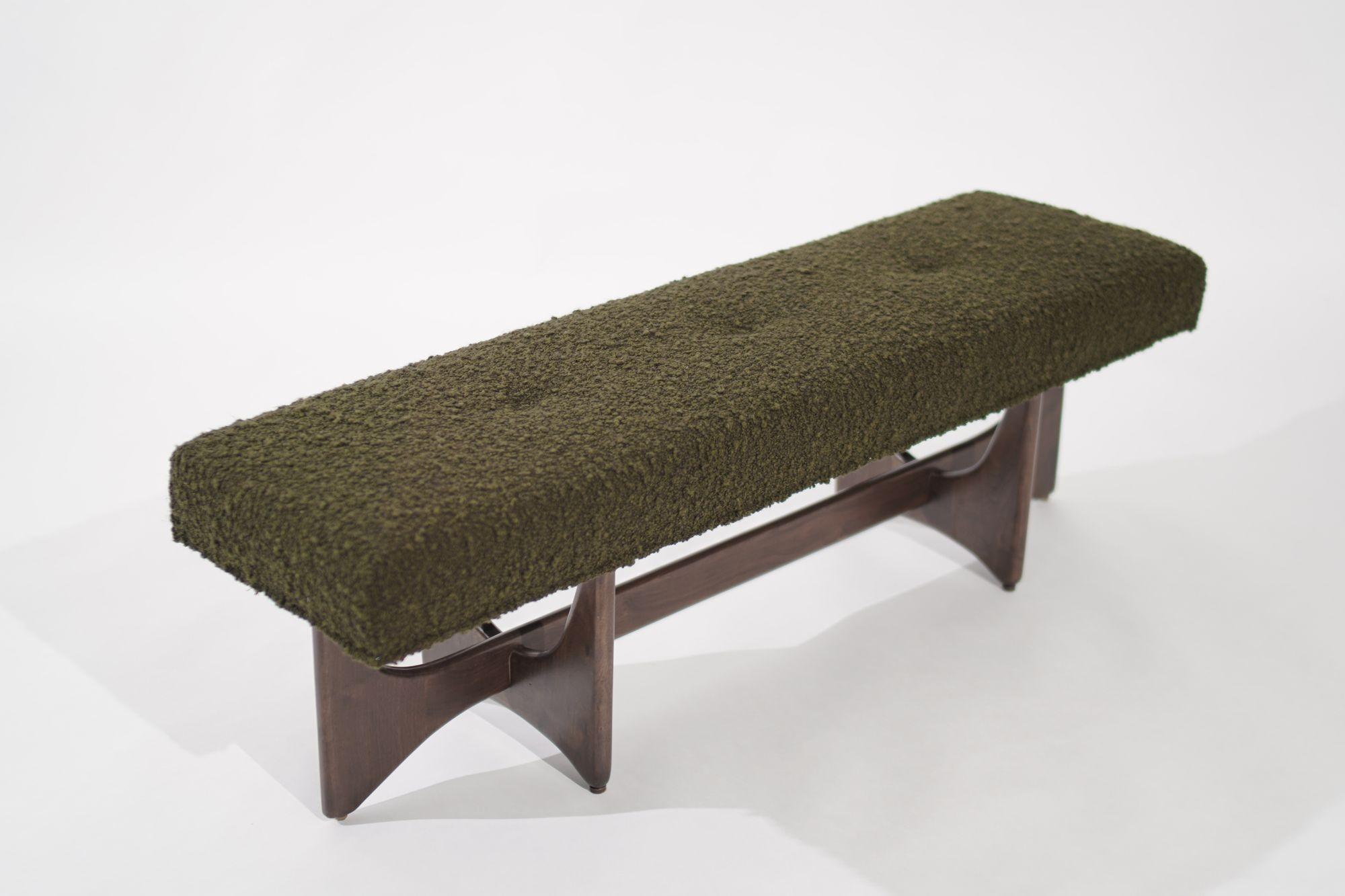 Contemporary The Artisanal Bench in Dark Walnut by Stamford Modern For Sale