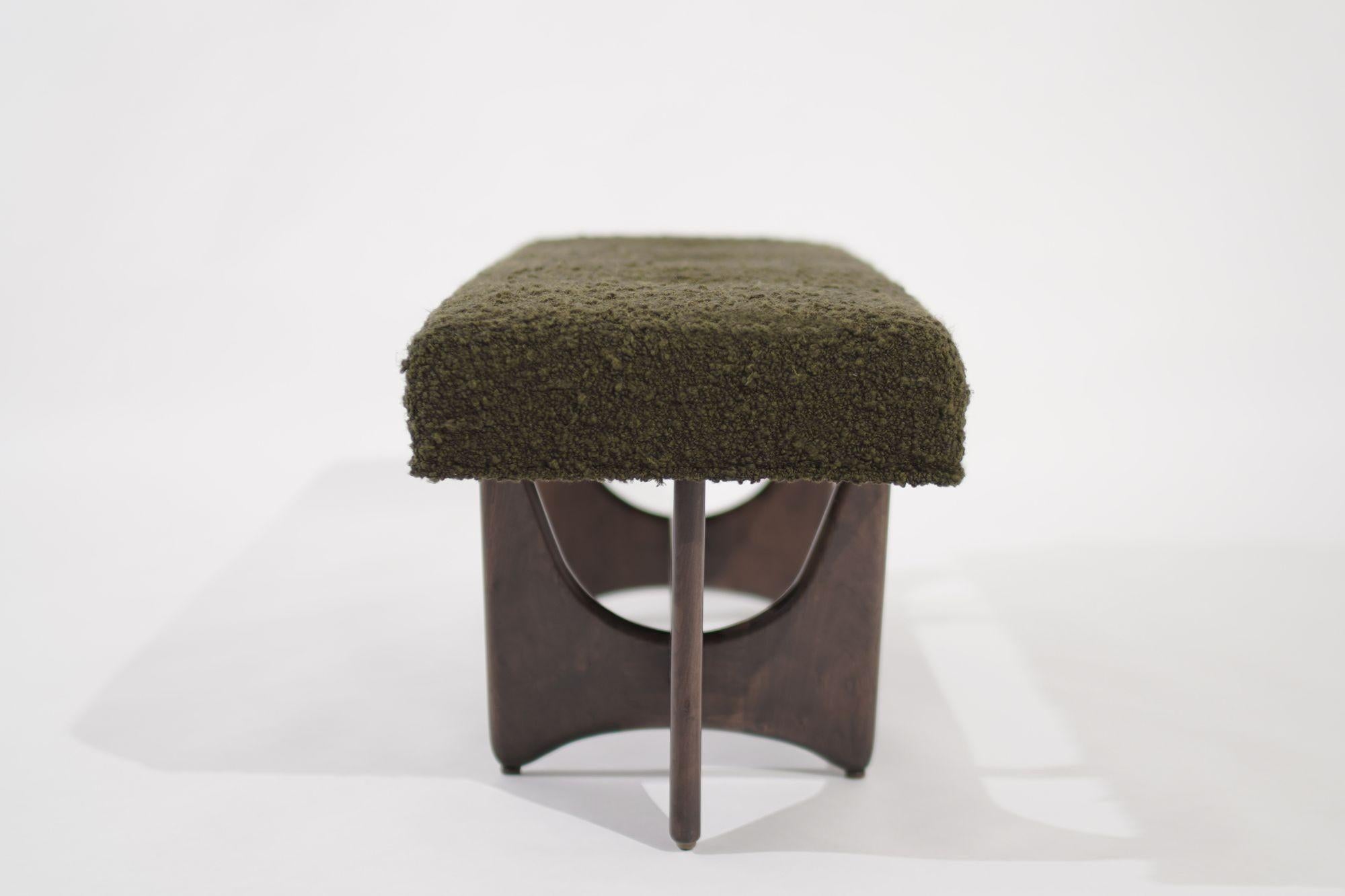 The Artisanal Bench in Dark Walnut by Stamford Modern For Sale 1