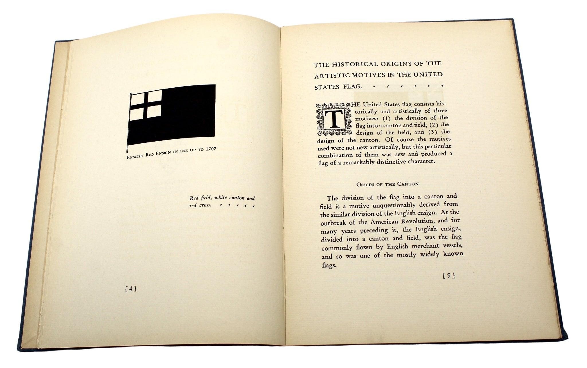 Embossed The Artistic Motives in the United States Flag by Howard M. Chapin, 1930 For Sale