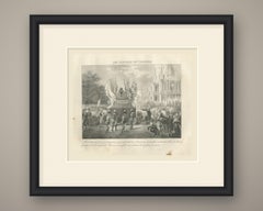 The Ashes of Turenne Borne to the Invalides, Antique Madou Lithograph, 1827