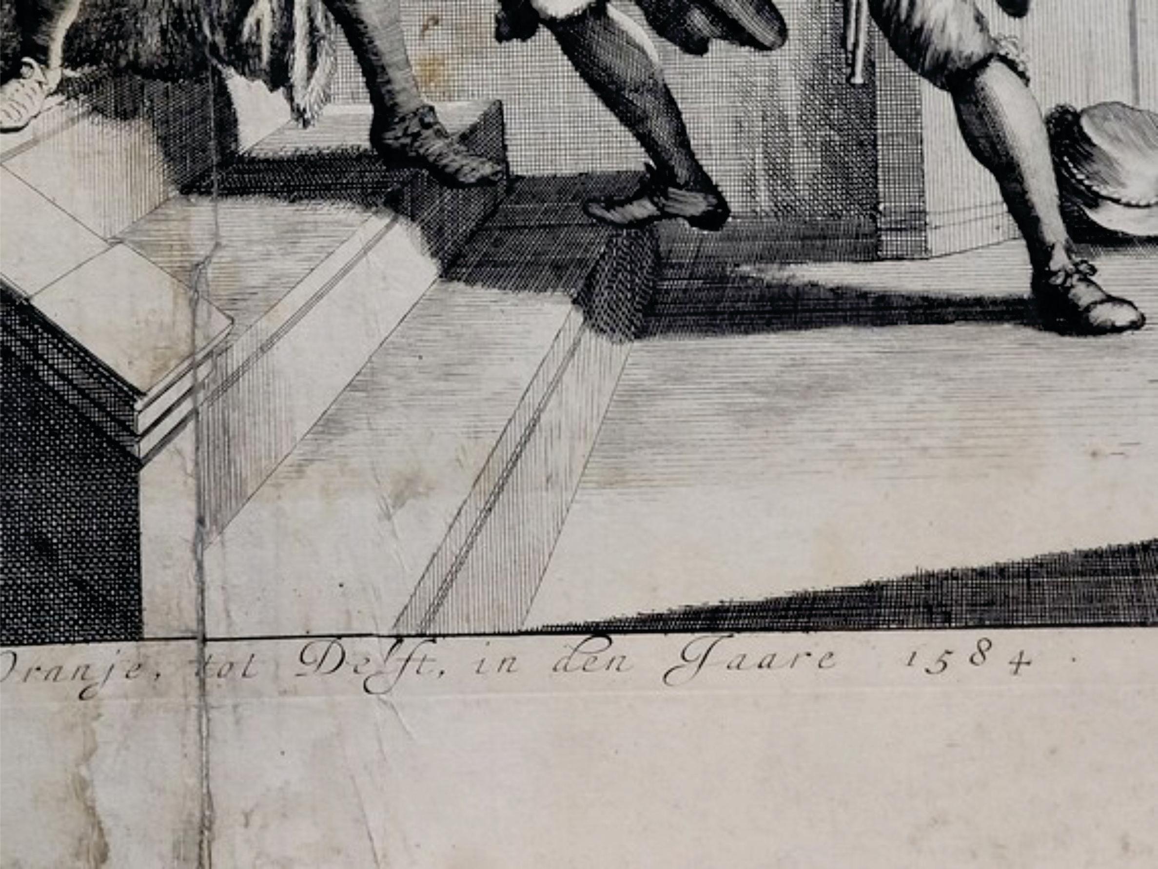 The Assassination of William of Orange von Jan Luyken, 1649~1712 im Zustand „Gut“ im Angebot in Norton, MA