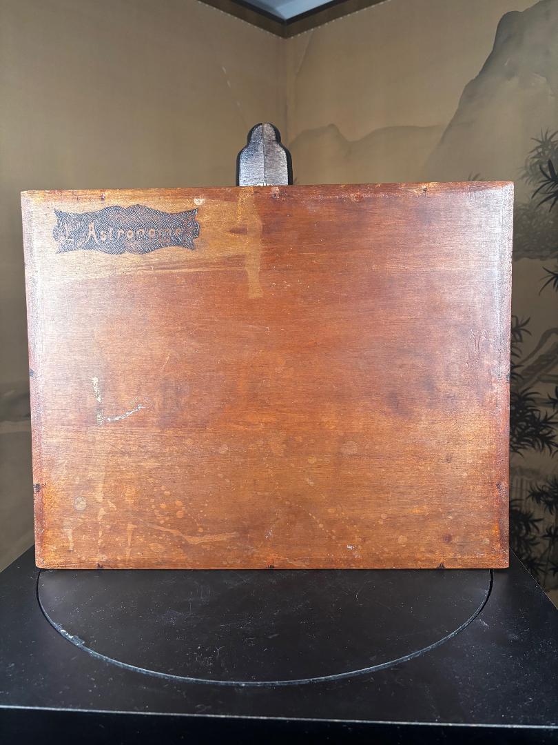 El astrónomo Pintura histórica única de arte popular Firmada 1918 en venta 4
