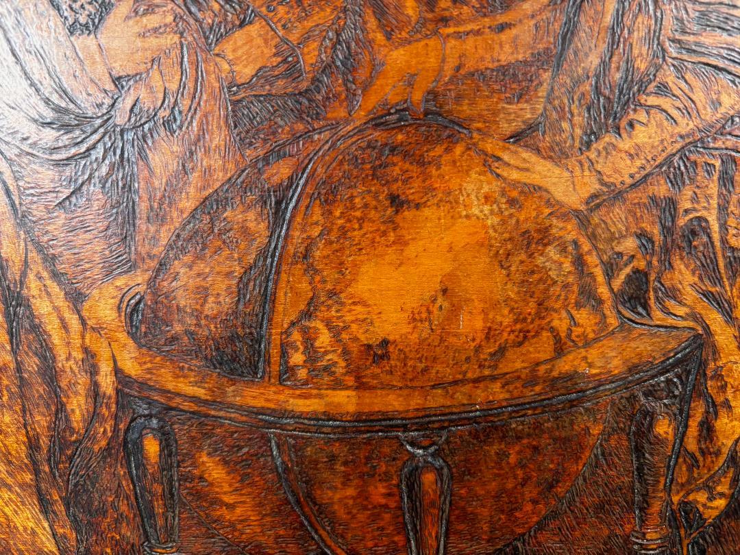 El astrónomo Pintura histórica única de arte popular Firmada 1918 en Bueno estado para la venta en South Burlington, VT