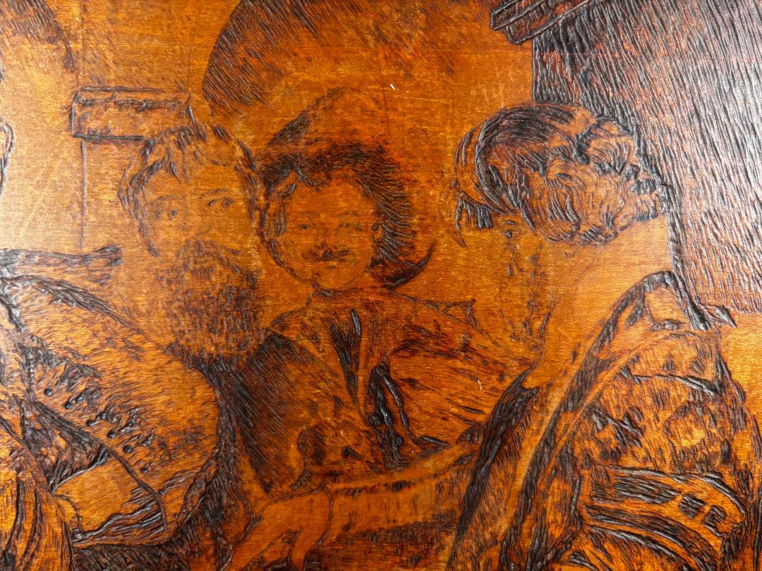 El astrónomo Pintura histórica única de arte popular Firmada 1918 en venta 2
