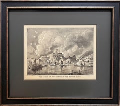 "The Attack on Fort Sumter by the Monitor Fleet." Civil War Battle Engraving
