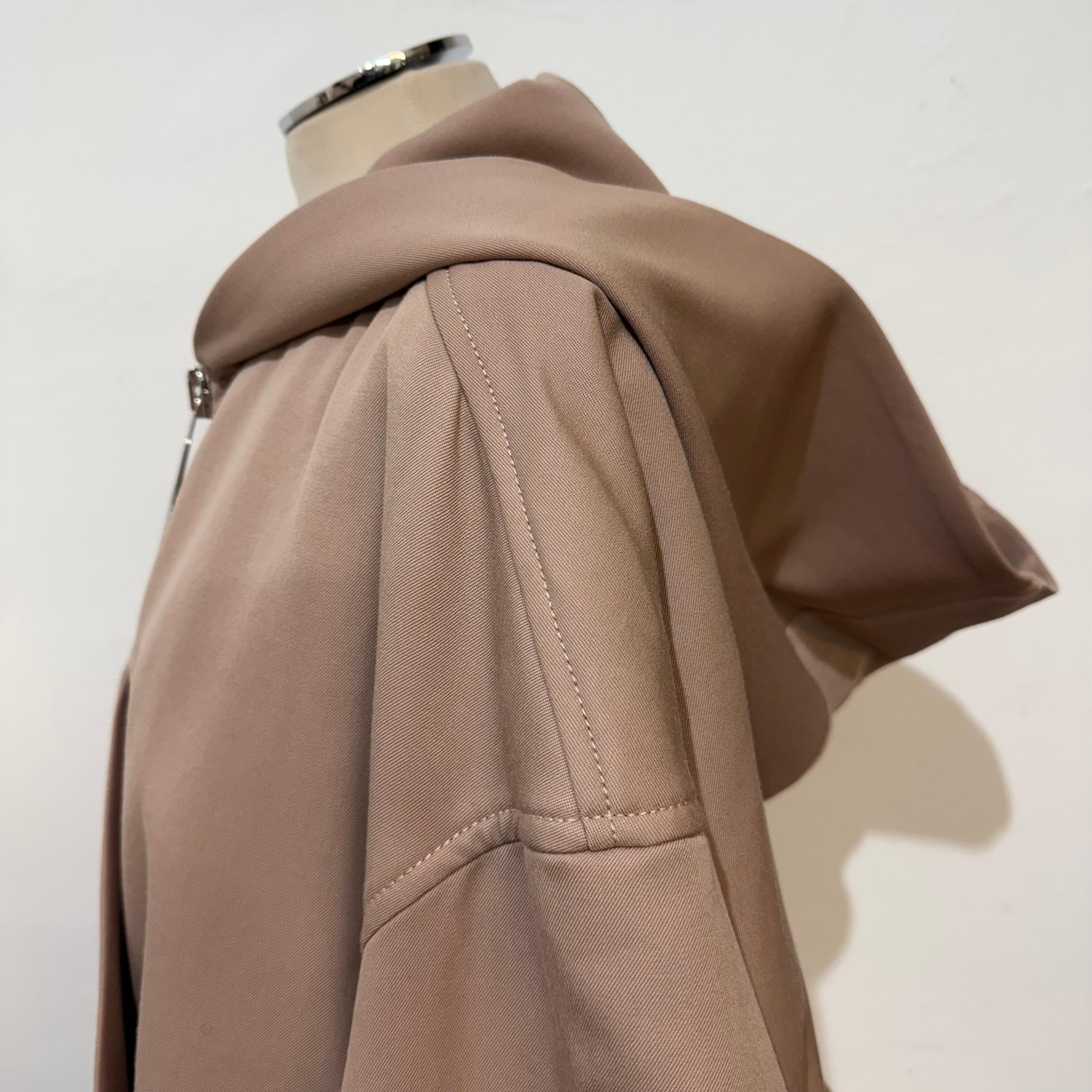 Die Attico Beige Wolle Bomberjacke Größe FR 36 / IT 40 Damen im Angebot