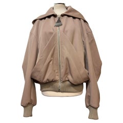The Attico Beige Wool Bomber Jacket Size FR 36 / IT 40