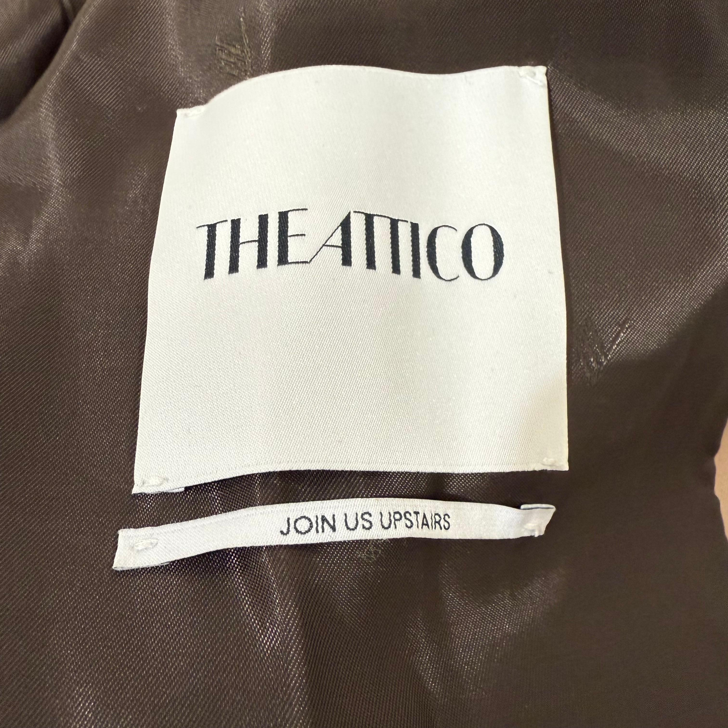 Die Attico Beige Wolle Bomberjacke Größe FR 36 / IT 40 im Angebot 4