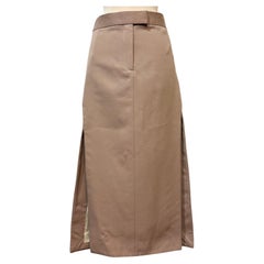 The Attico Beige Wool Skirt Size FR 38 / IT 42