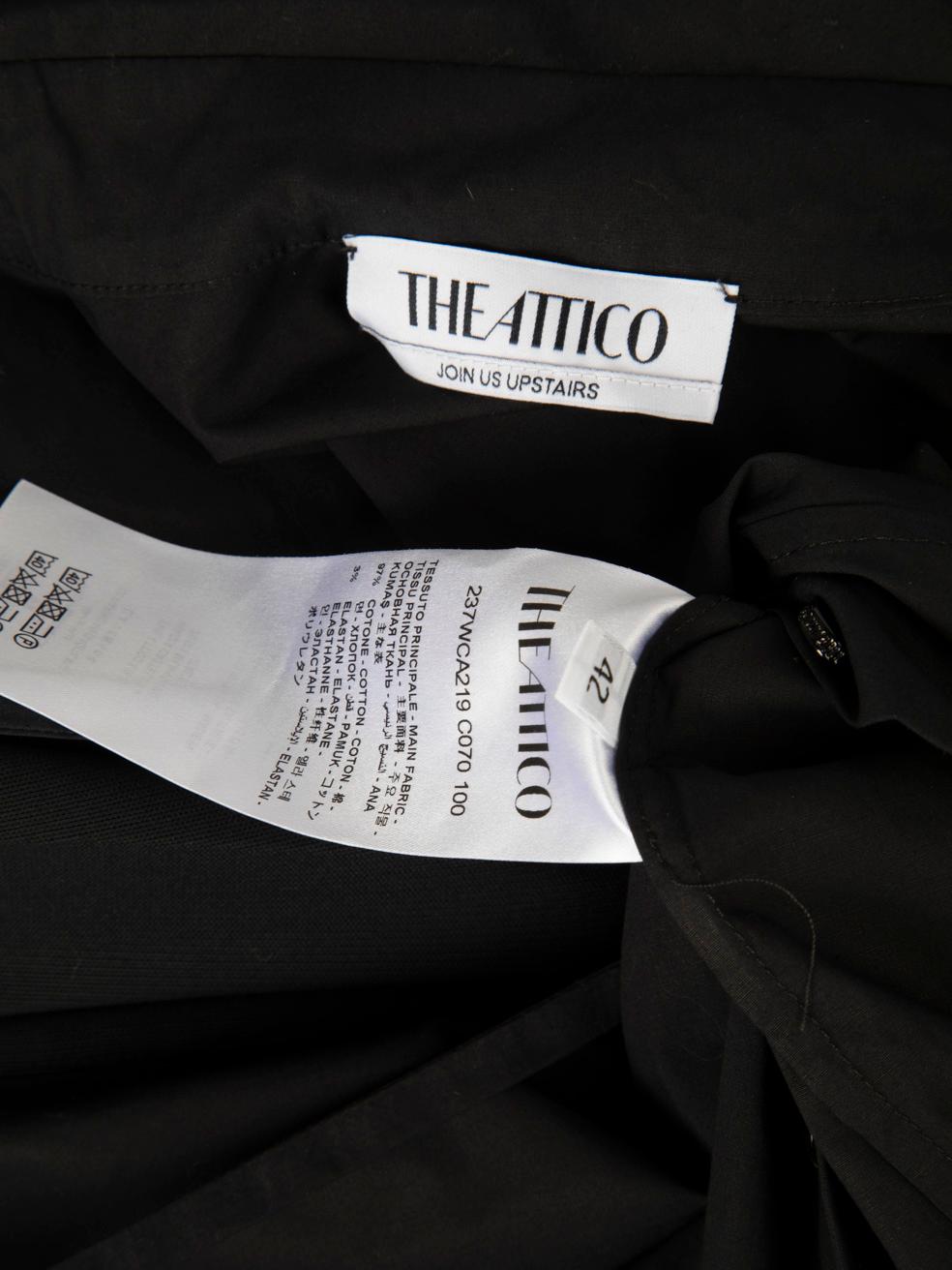 The Attico Black Bralette Detail Mini Shirt Dress Size M 3
