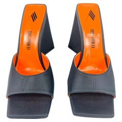 The Attico Black Devon High Heel Sandals, Size 41