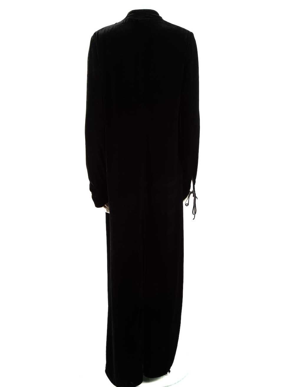 The Attico Black Velvet Long Nightgown Size L In Good Condition For Sale In London, GB