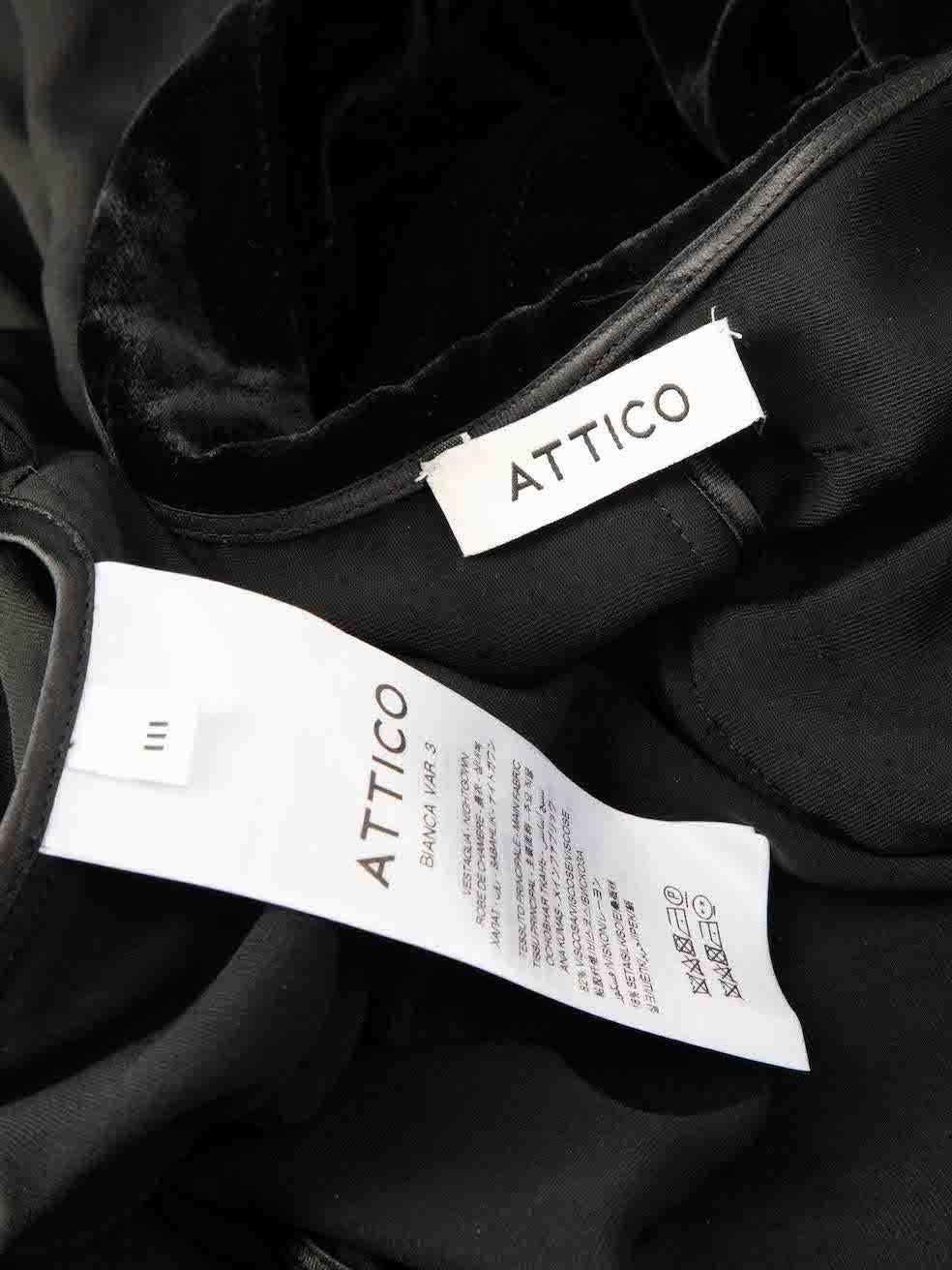 The Attico Black Velvet Long Nightgown Size L For Sale 2
