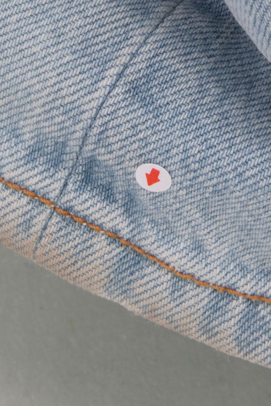 The Attico Blue Denim Straight High Rise Jeans Size XXS For Sale 1