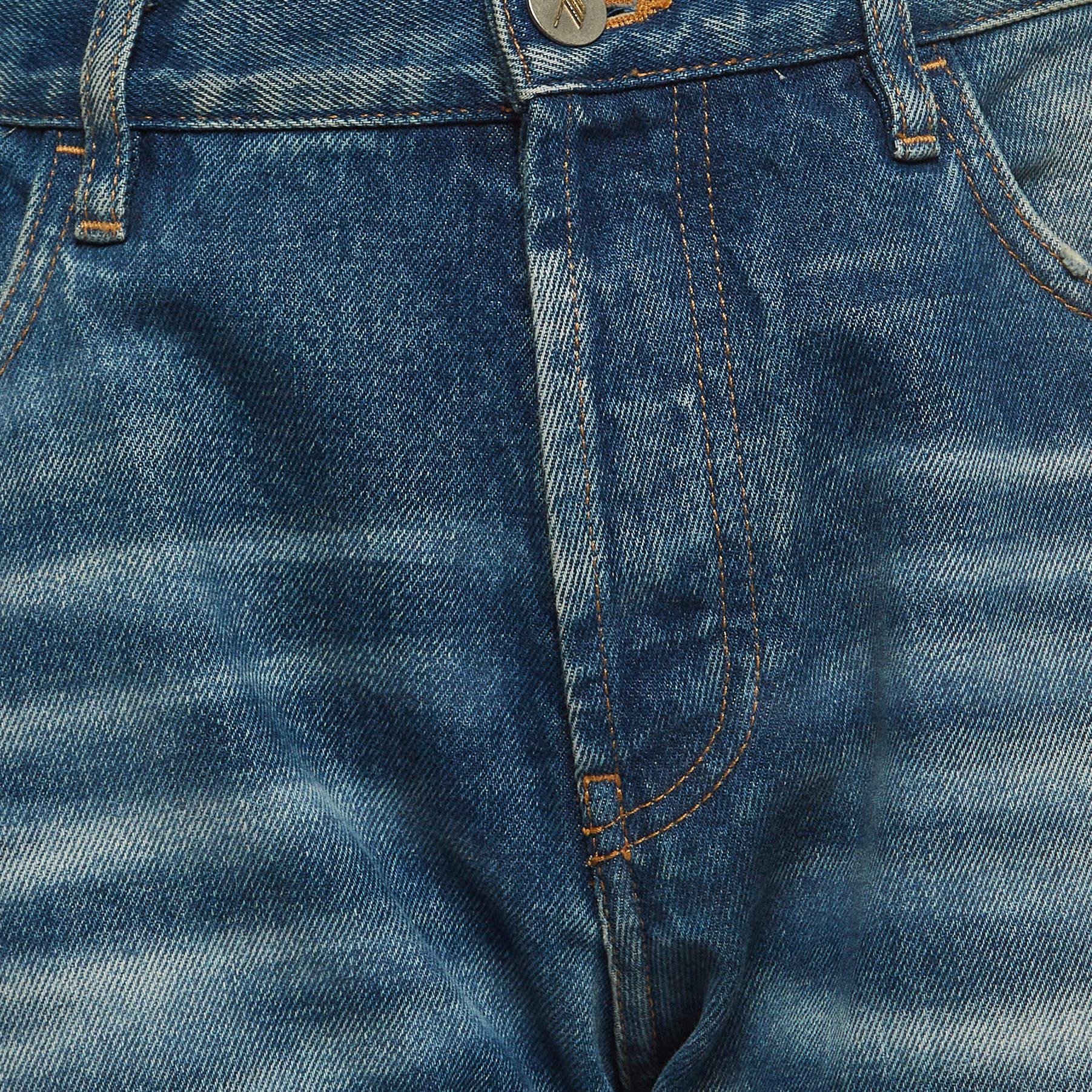 Attico Vaqueros lavados azules desgastados S Cintura 27 Azul en venta