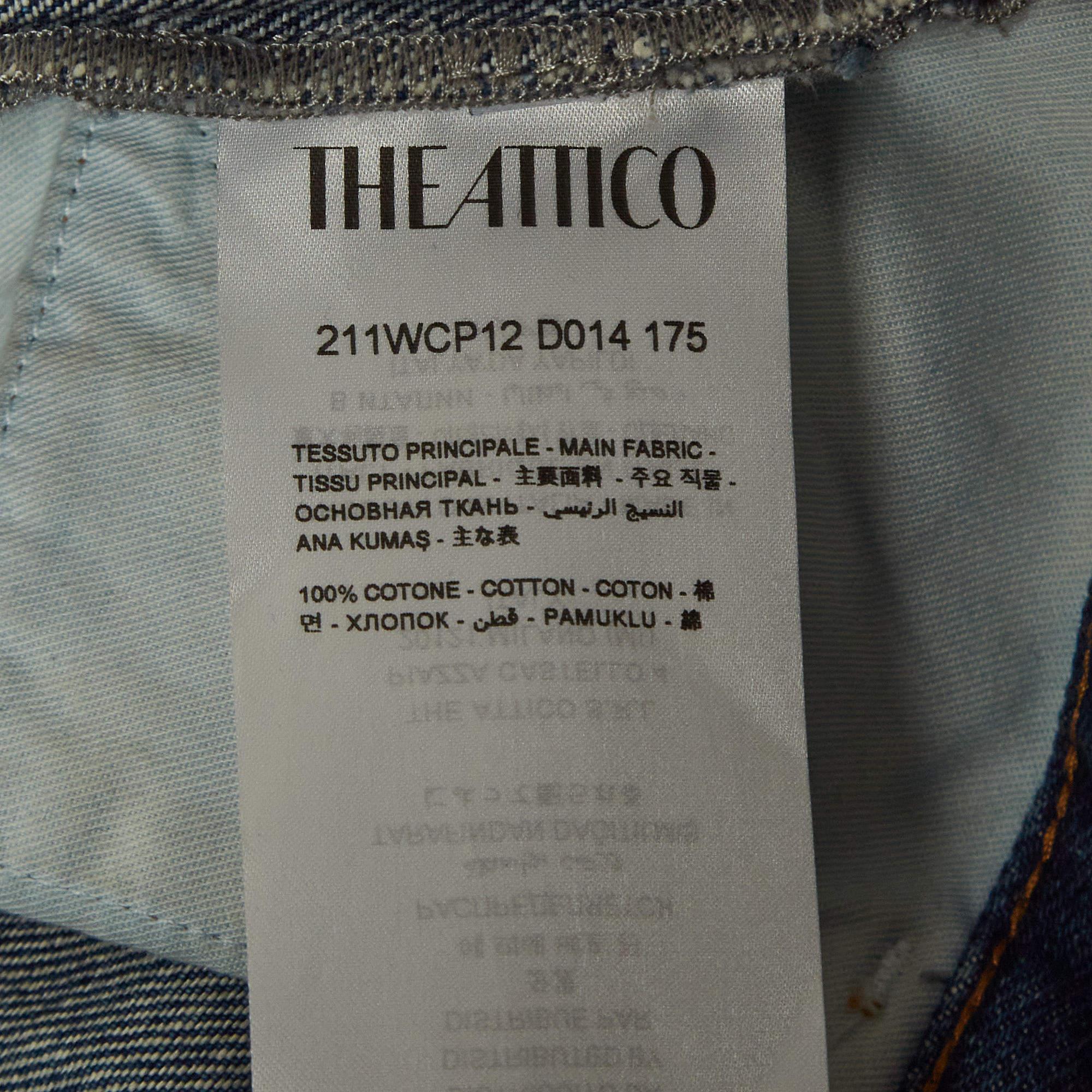 De las mujeres Attico Vaqueros lavados azules desgastados S Cintura 27 en venta