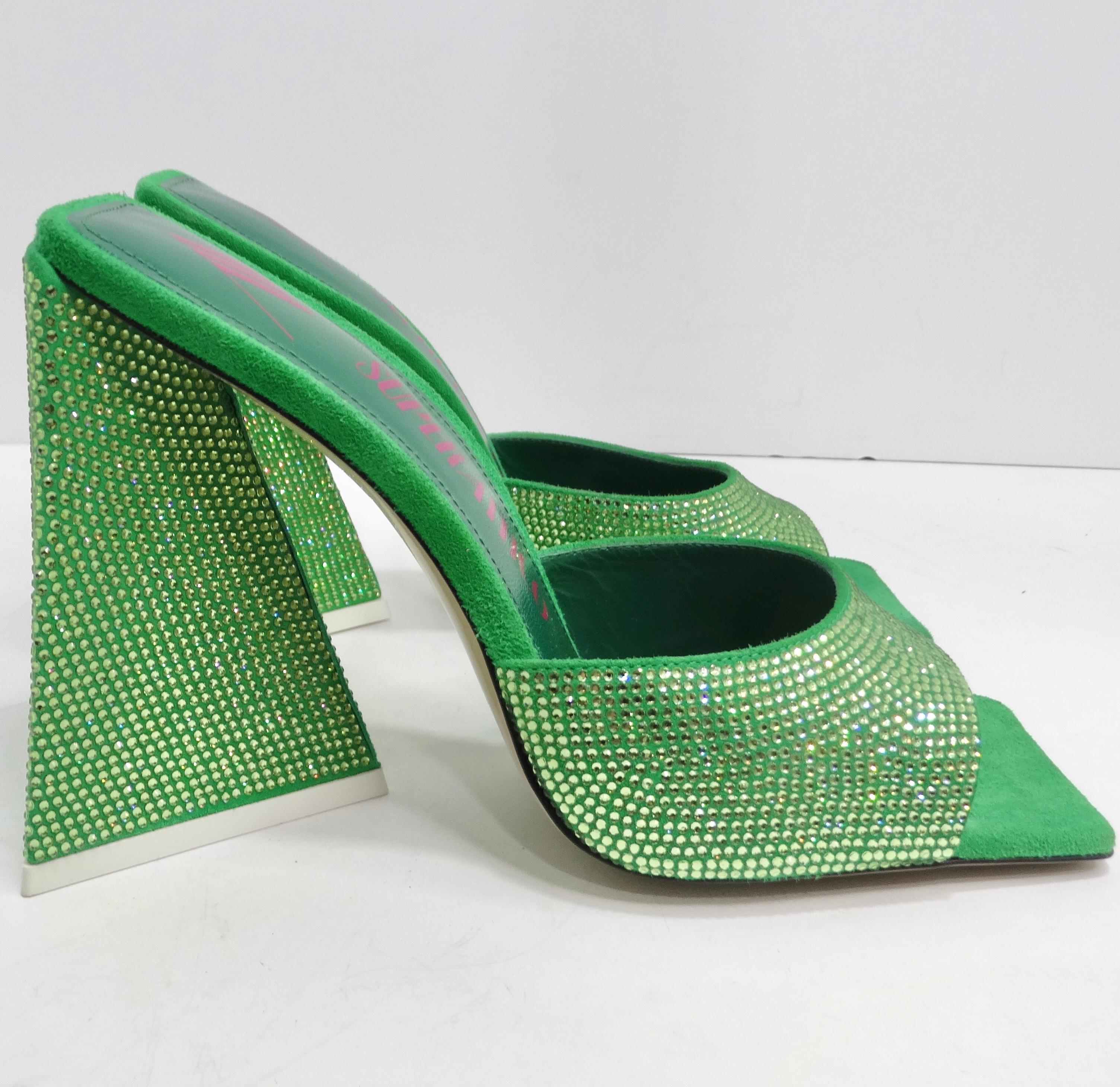 Women's or Men's The Attico Green Devon Heeled Sandal For Sale