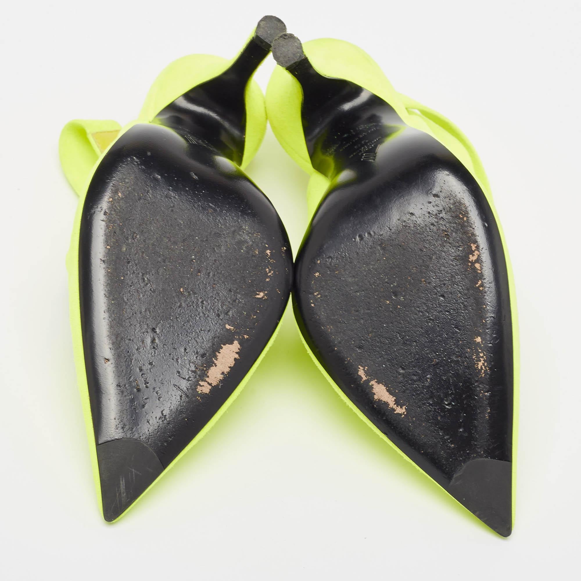The Attico Green Suede Venus Ankle Wrap Pumps Size 36 For Sale 1