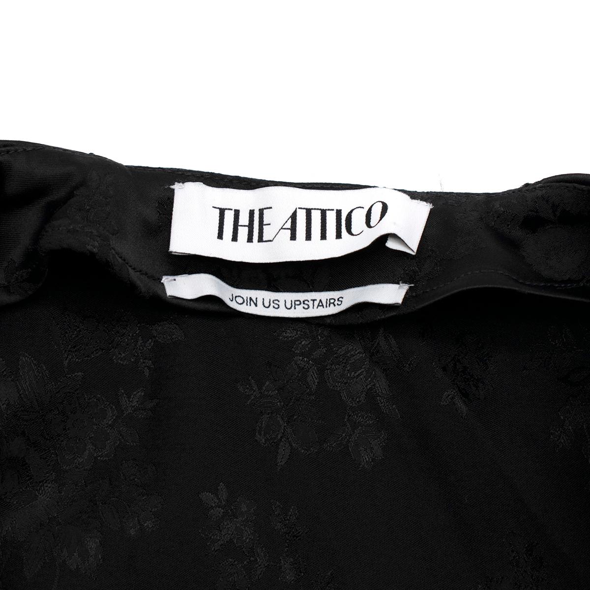 Das Attico Jacquard Black Body Minikleid - US-Größe 2 Damen