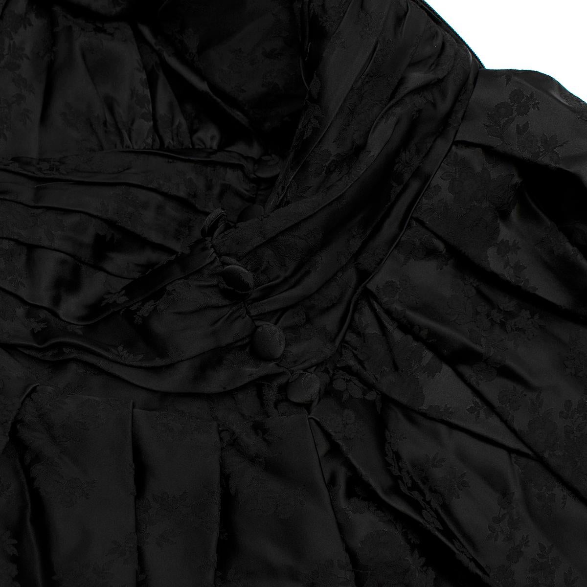 Das Attico Jacquard Black Body Minikleid - US-Größe 2 2