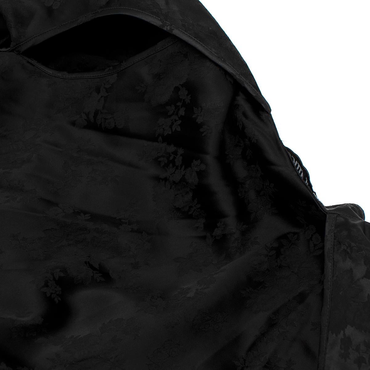 Das Attico Jacquard Black Body Minikleid - US-Größe 2 4