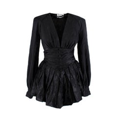 The Attico Jacquard Black Body Mini Dress - Us size 2