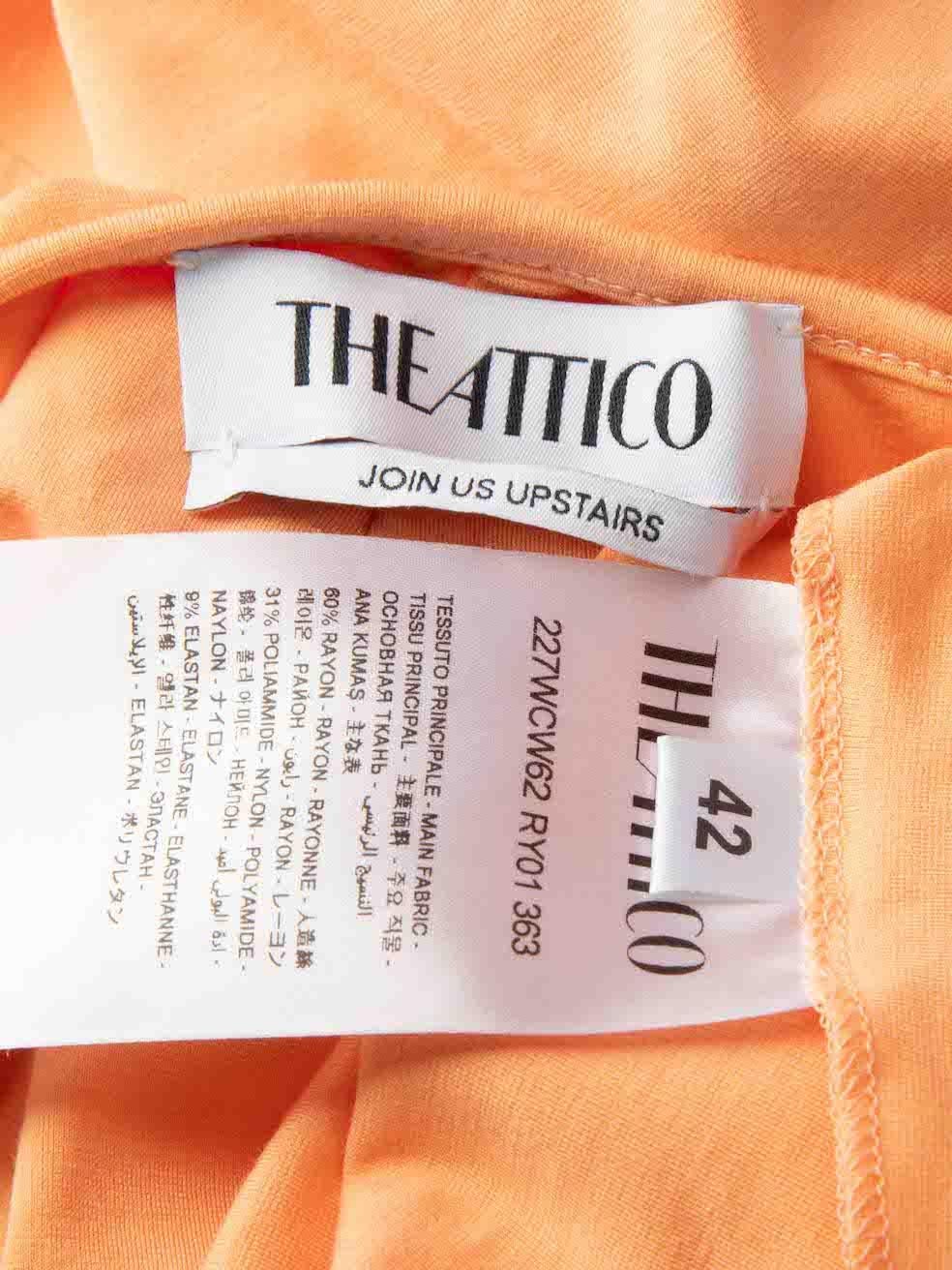 The Attico Orange Cutout Jersey Maxi Dress Size M For Sale 3