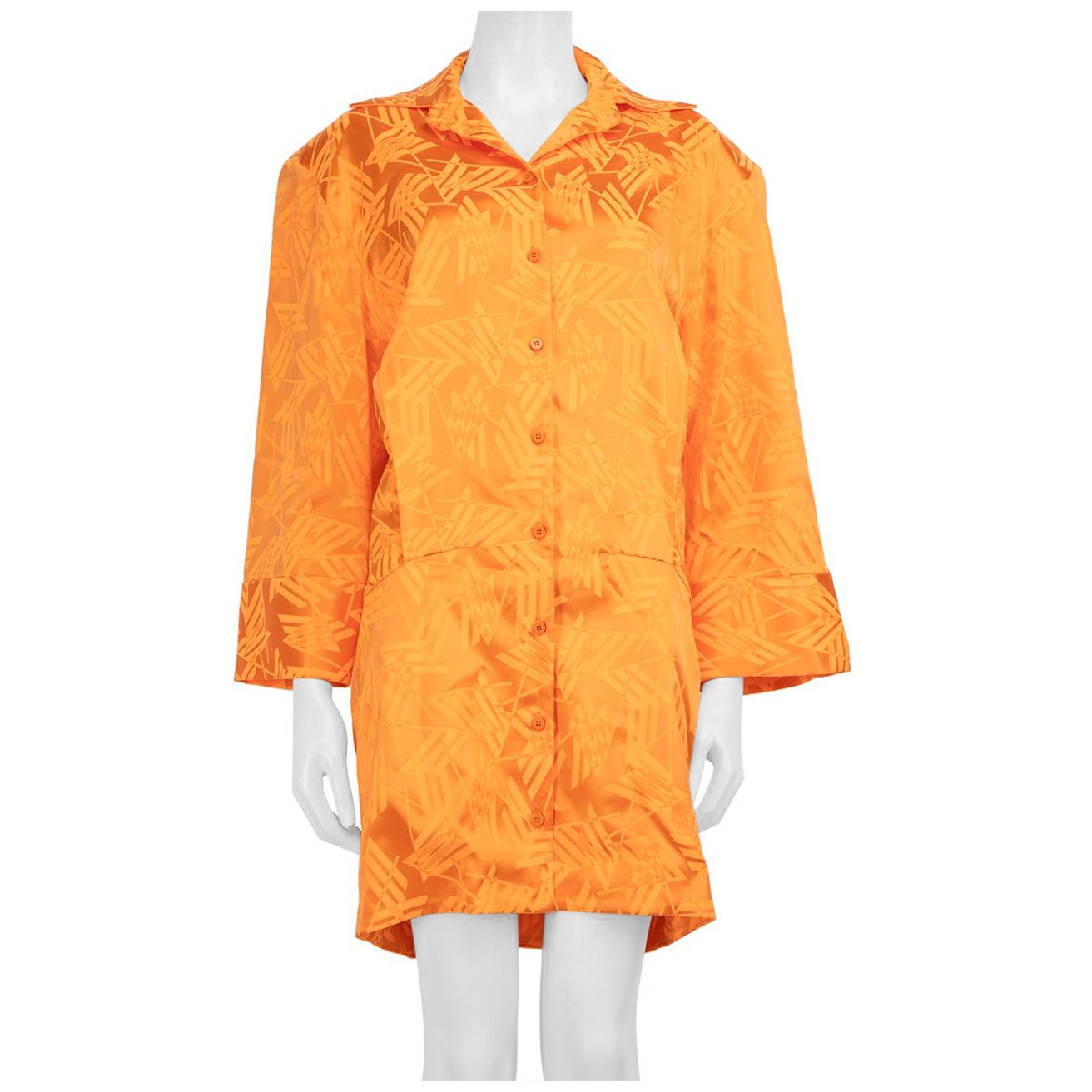 The Attico Orange Patterned Mini Dress Size M