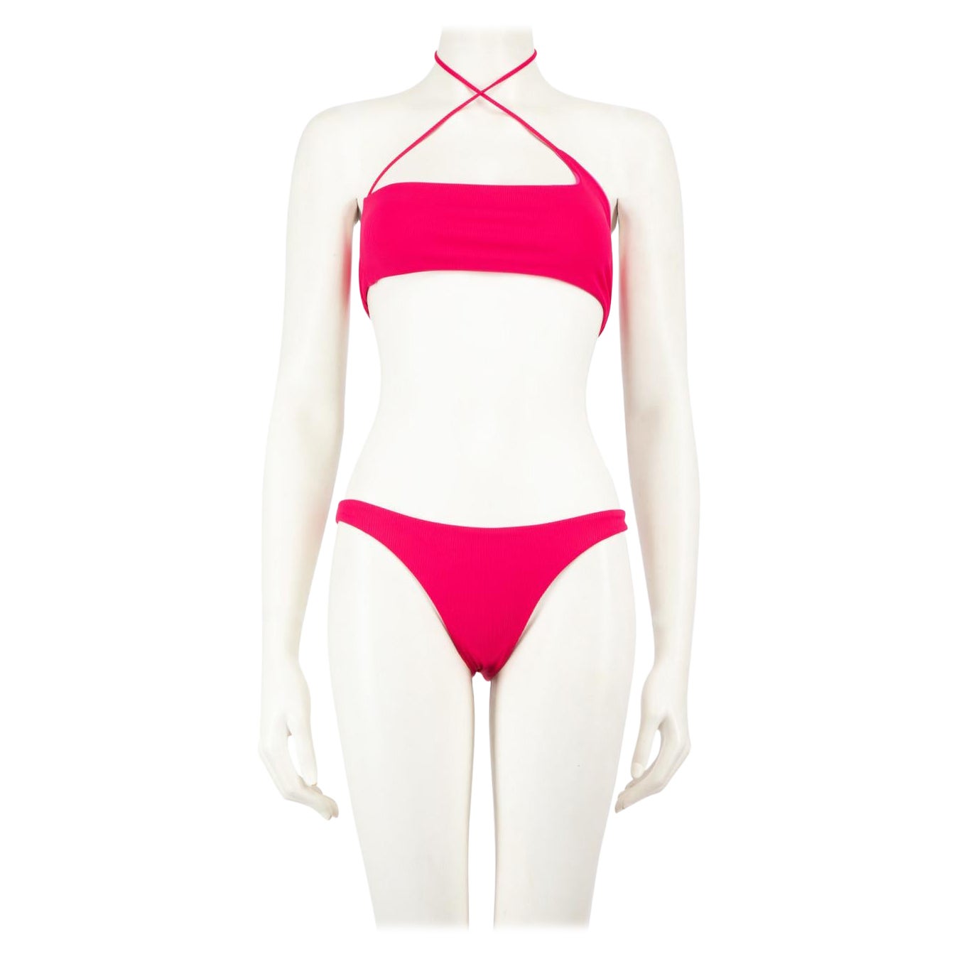 The Attico Bikini rose avec logo, taille M