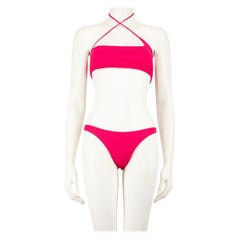 The Attico Bikini rose avec logo, taille M